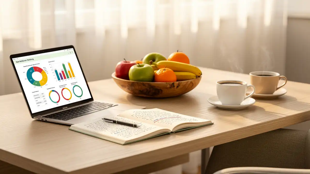 Professional dietitian consultation setup in modern clinic